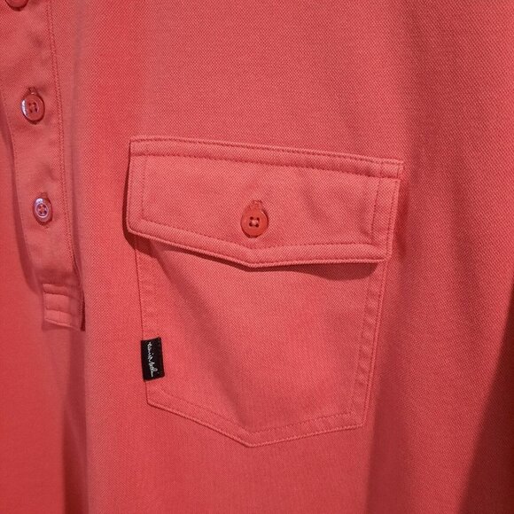Travis Mathew Polo Shirt Mens XXL Red Golf Short Sleeve Stretch Pima Wild Rock - Picture 2 of 9